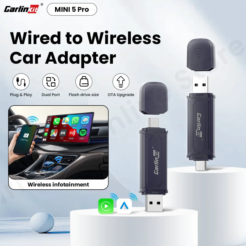 Mini 5 Pro Wireless Adapter for Cars